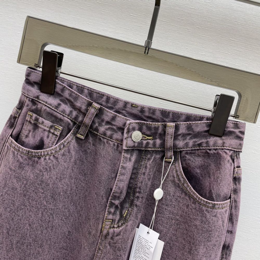 Jeans women's purple фото 3