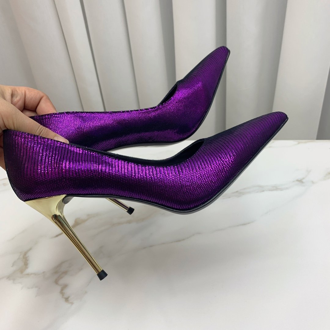 Shoes women's on high heel purple фото 4