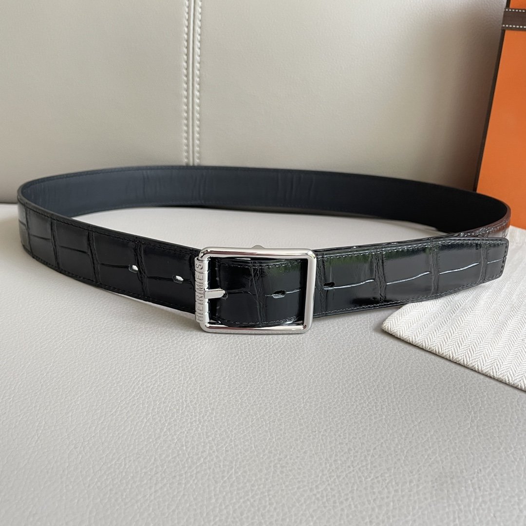 Leather belt 3.2 cm