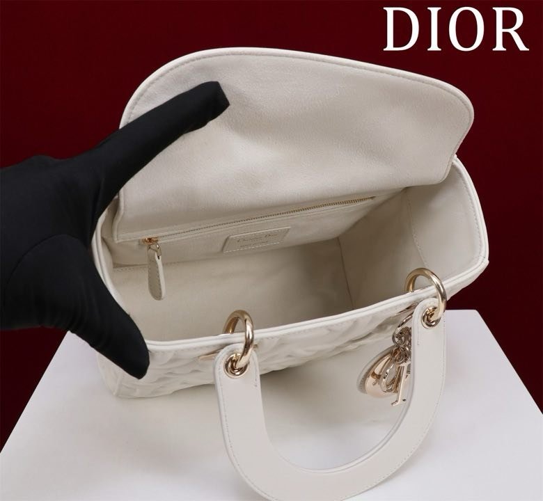 Сумка кожаная Lady Dior 24 см фото 6