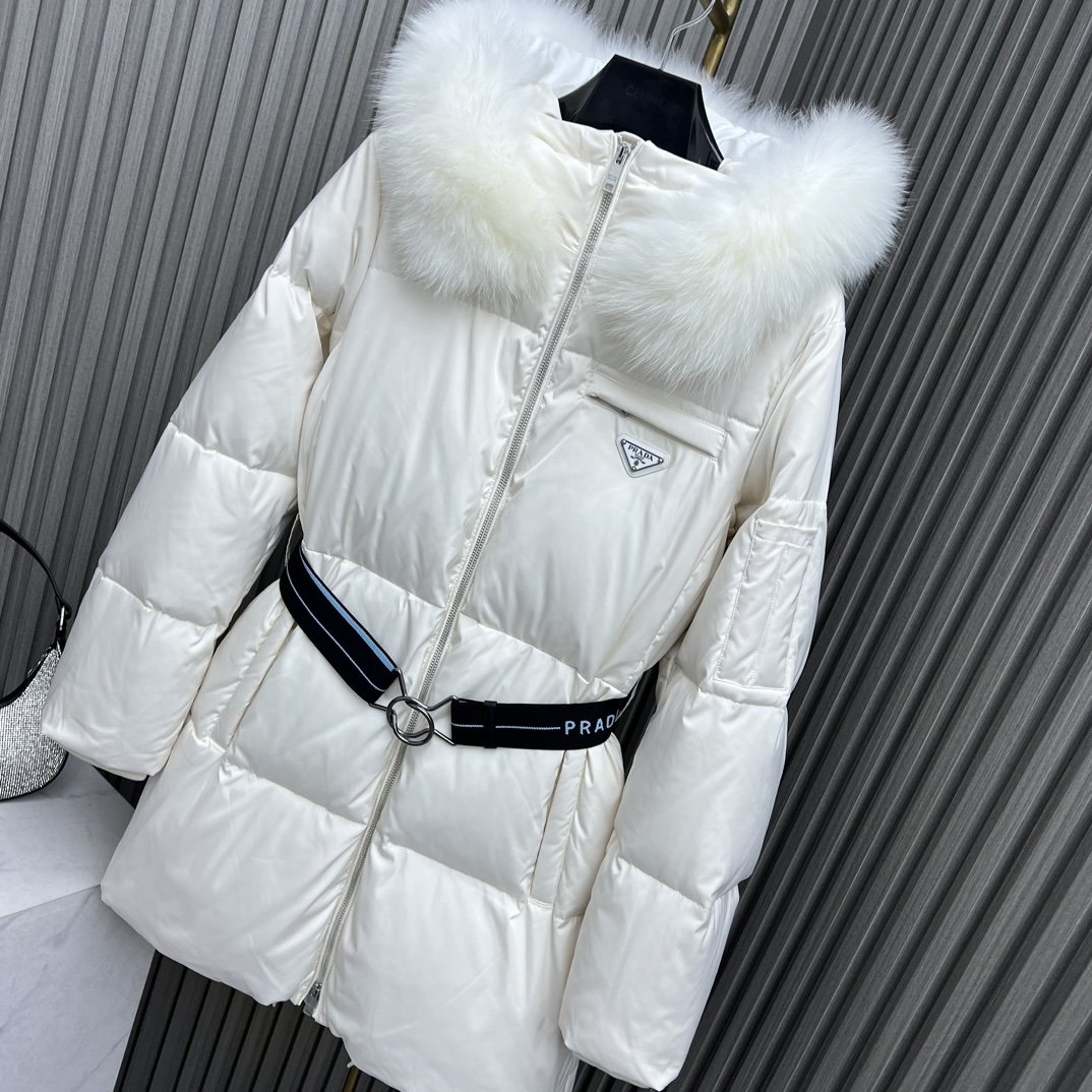 Down jacket female from fox fur фото 9