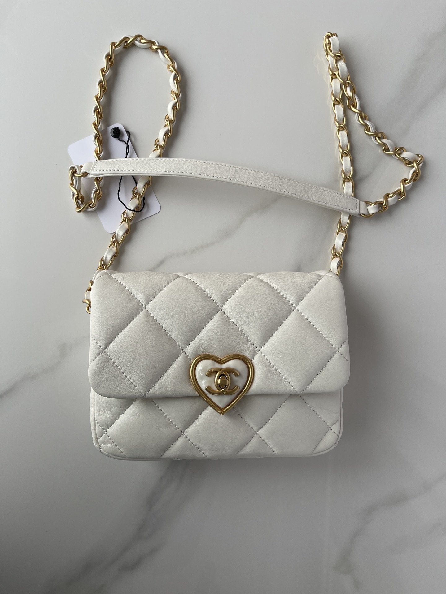 A bag Mini Flap Bag AS3979 18 cm, white фото 9