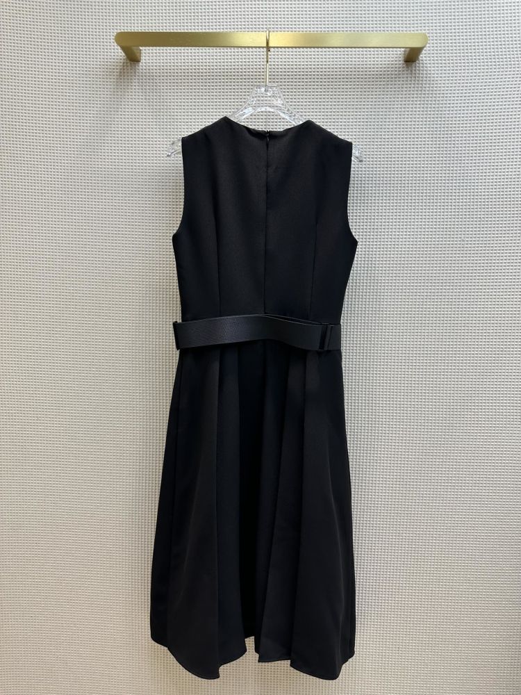 Dress without Sleeveless from belt black фото 8