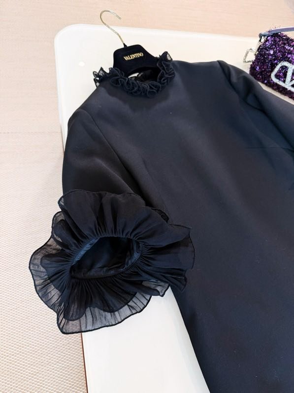 Черное шелковое платье фото 8