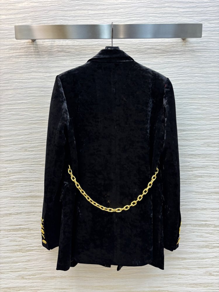 Черный бархатный пиджак женский фото 8