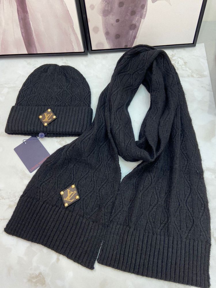 Кашемировый комплект шапка и шарф фото 2