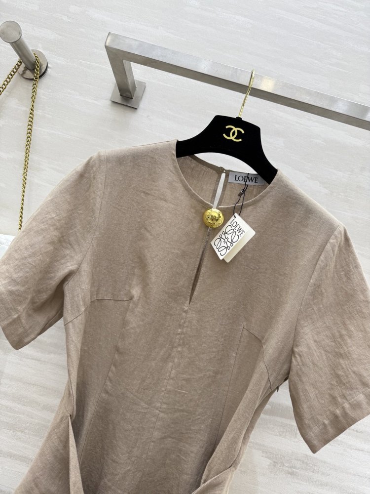 Linseed dress in French style from short sleeves фото 3