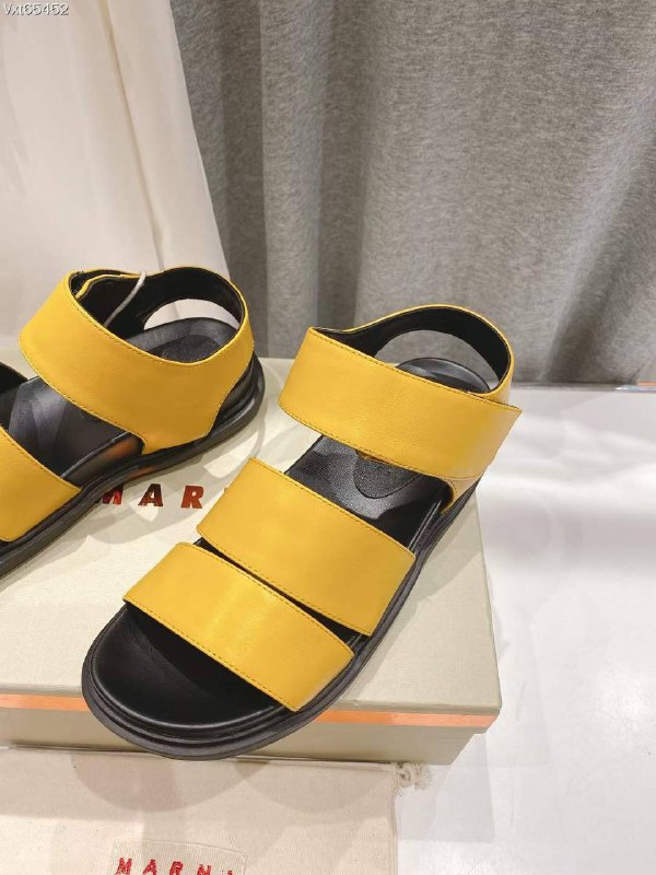 Sandals FUSSBETT women's yellow фото 4