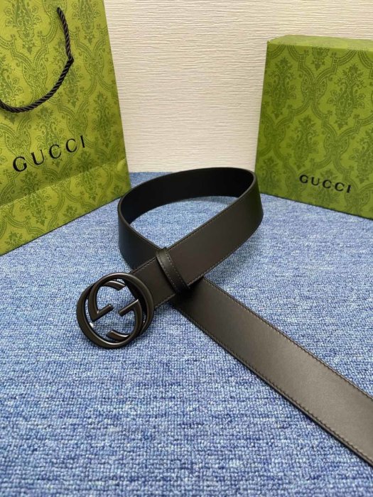 Ремінь шкіряний Gucci Signature 3.8 см фото 4