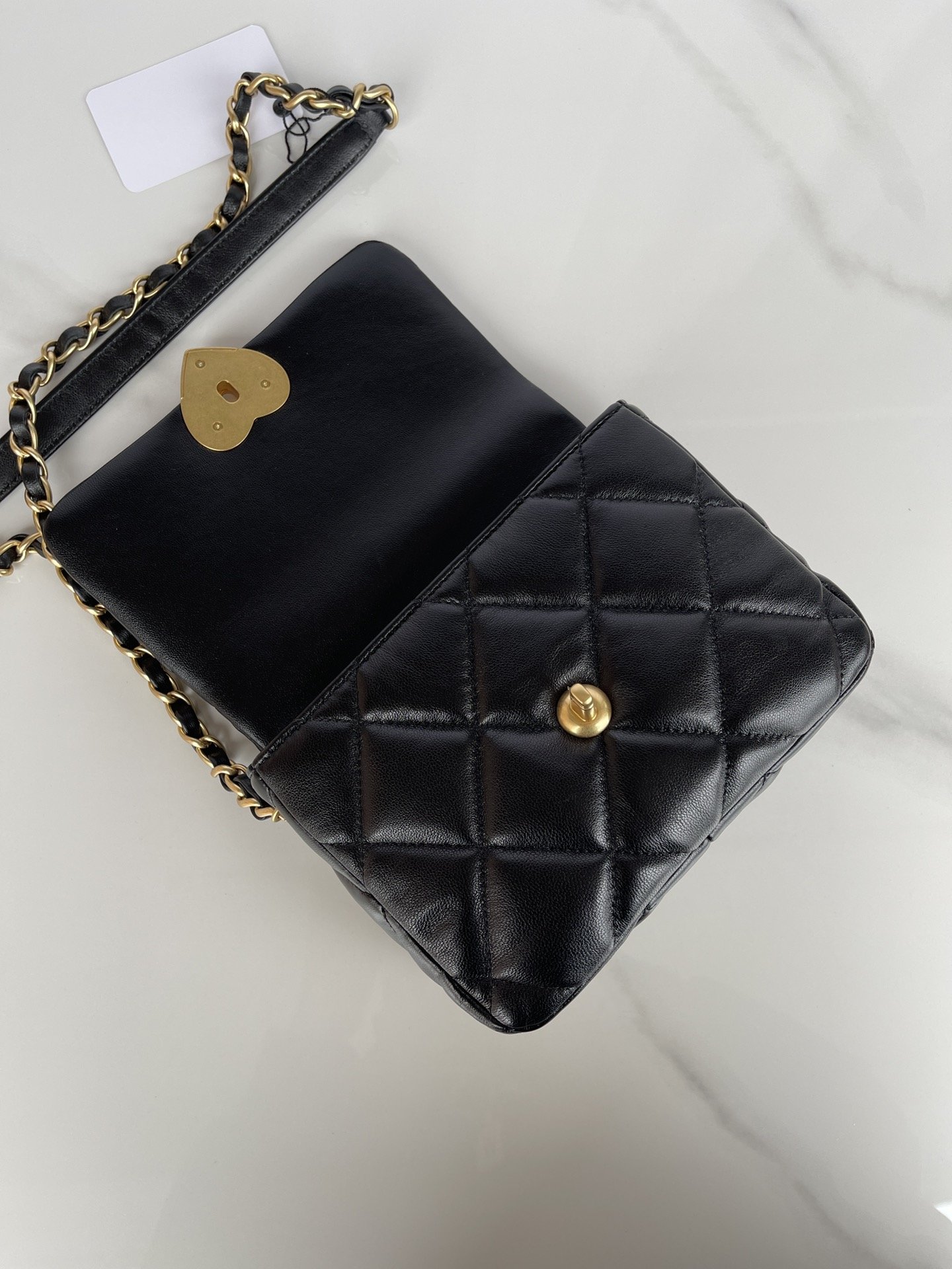 Сумка Mini Flap Bag AS3979 18 см, черная фото 6