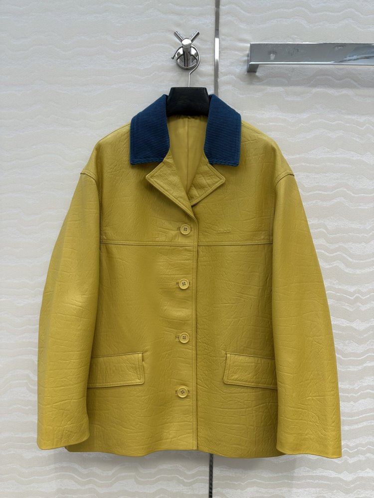 Jacket leather women's