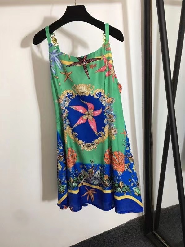 Плаття, Сукня з морським принтом зелене фото 5