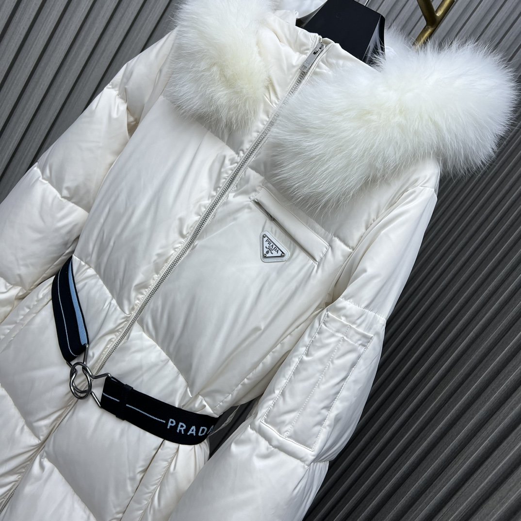 Down jacket female from fox fur фото 4