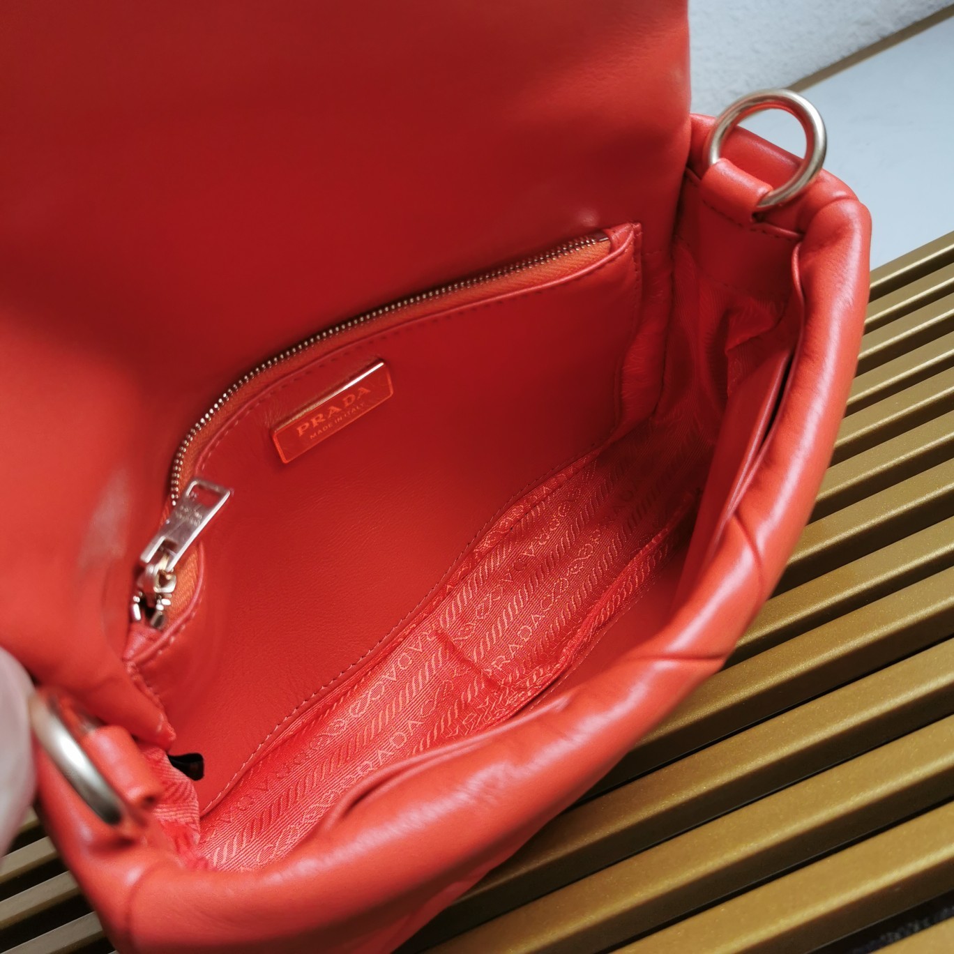 A bag Prada System Nappa Patchwork Shoulder Bag 1BD328 24 cm фото 8