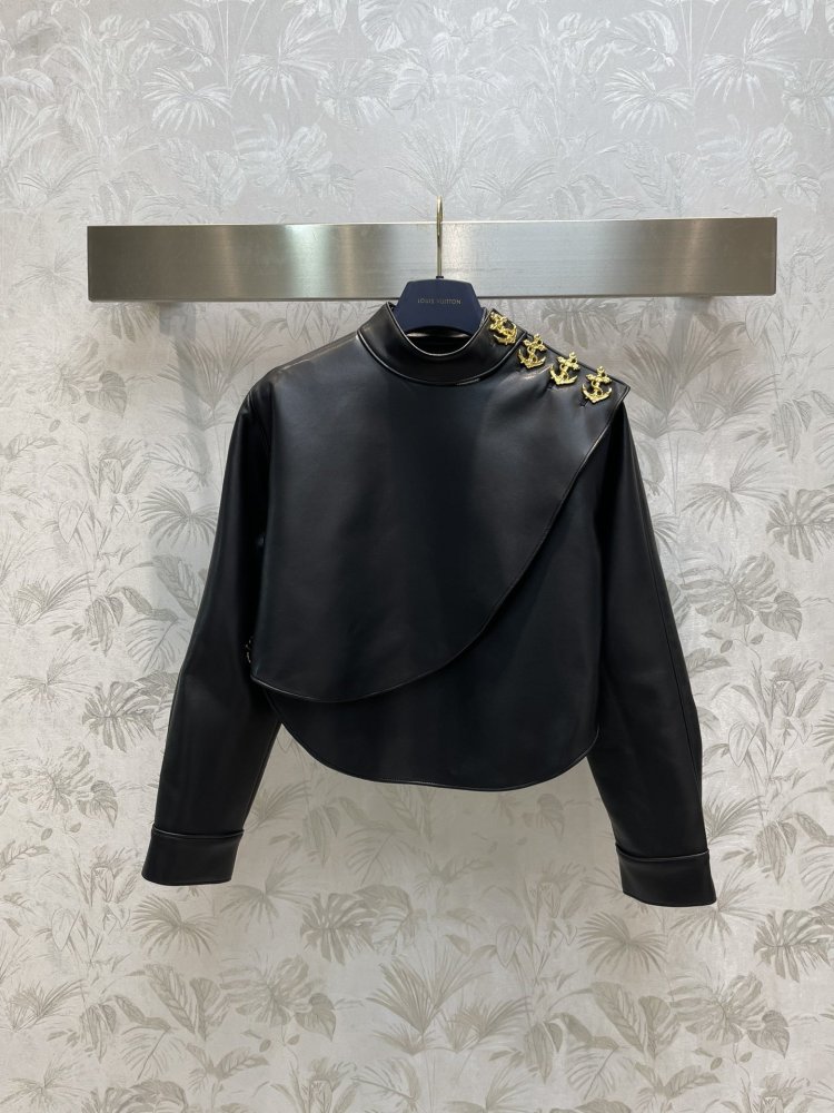 Blouse women's leather