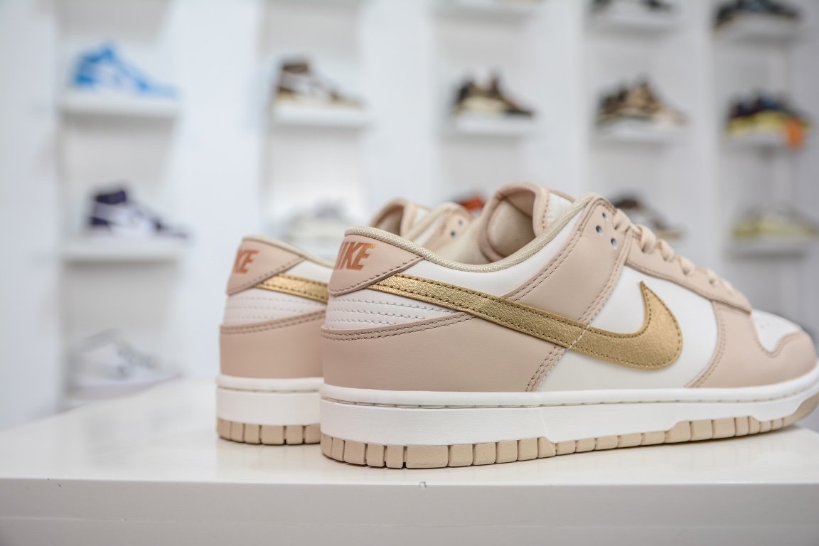 Sneakers Dunk Low Phantom Metallic Gold DX5930-001 фото 6