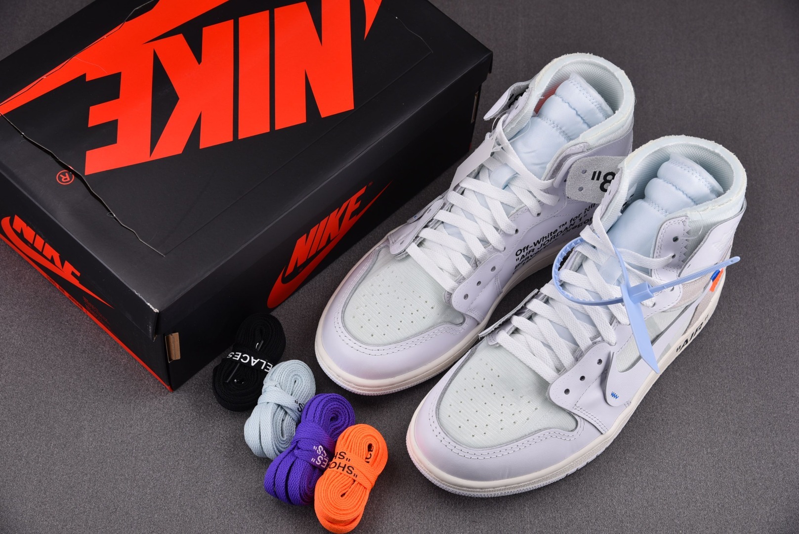 Sneakers Off-White x Air Jordan 1 Retro High White AQ0818-100 фото 7