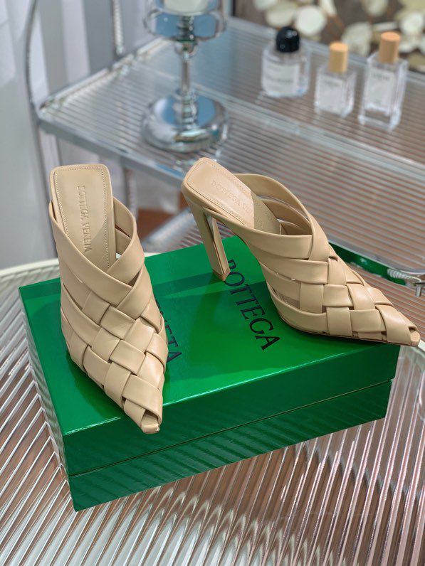 Sandals on high heel (10 cm) beige фото 3