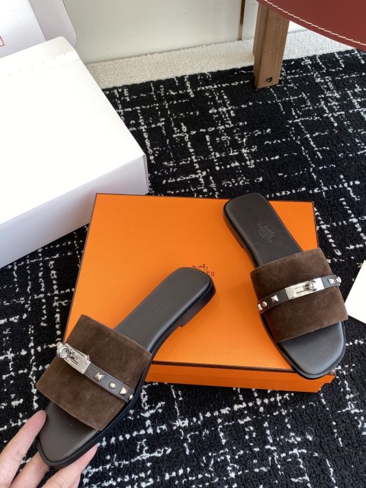 Шлепанцы женские Hermes Kelly фото 7