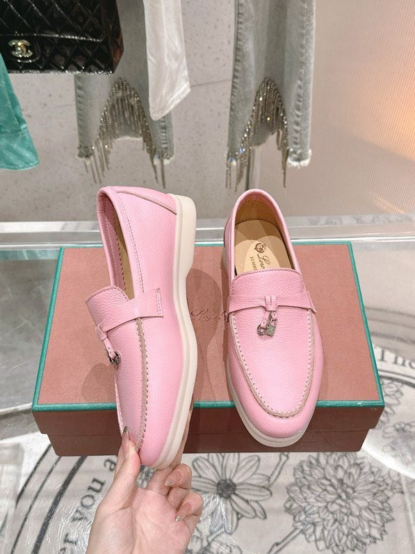 Лоферы женские кожаные розовые фото 2