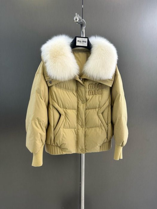 Down jacket from fox fur