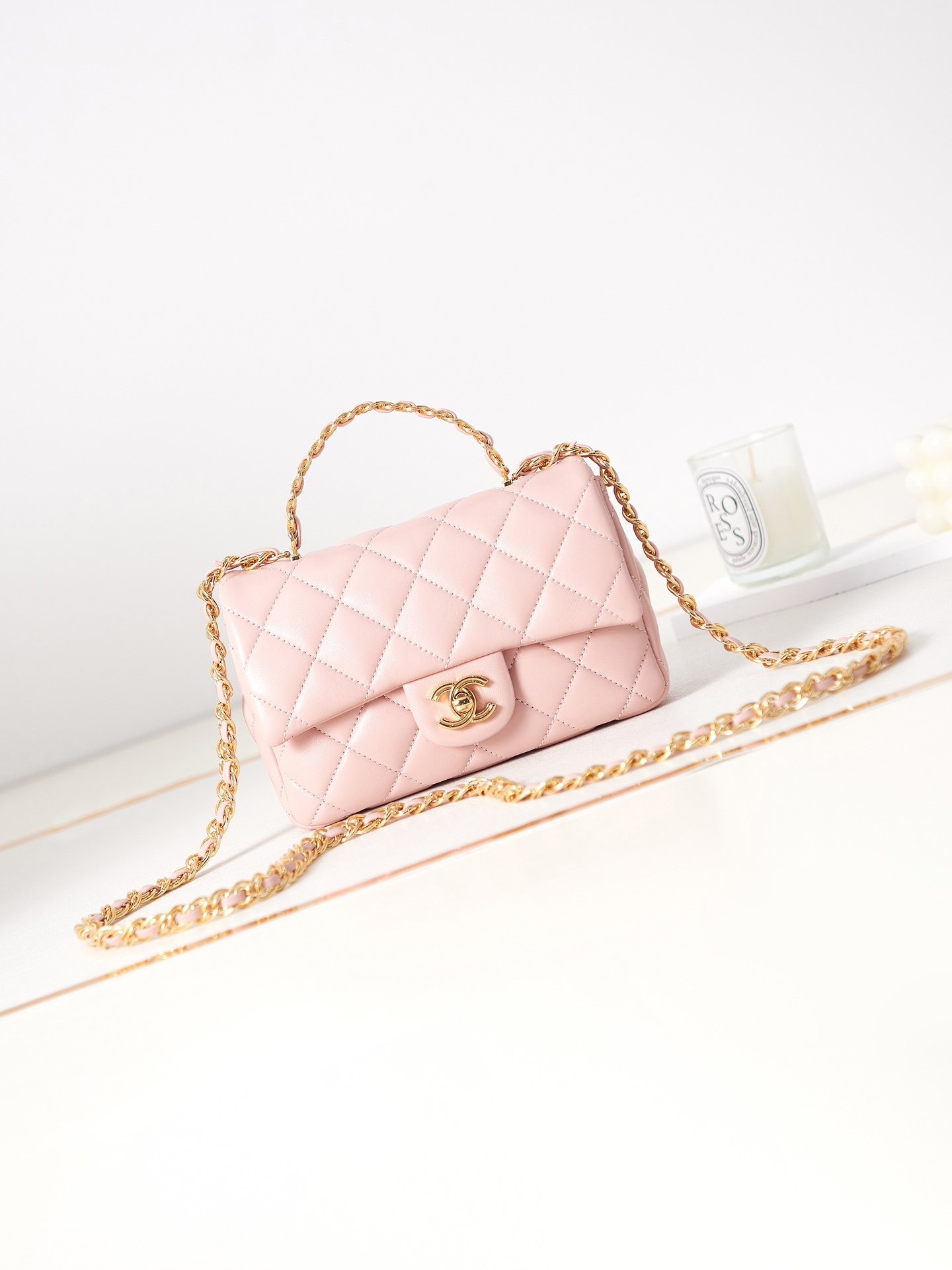 A bag Small Flap Bag with Top Handle 21 cm