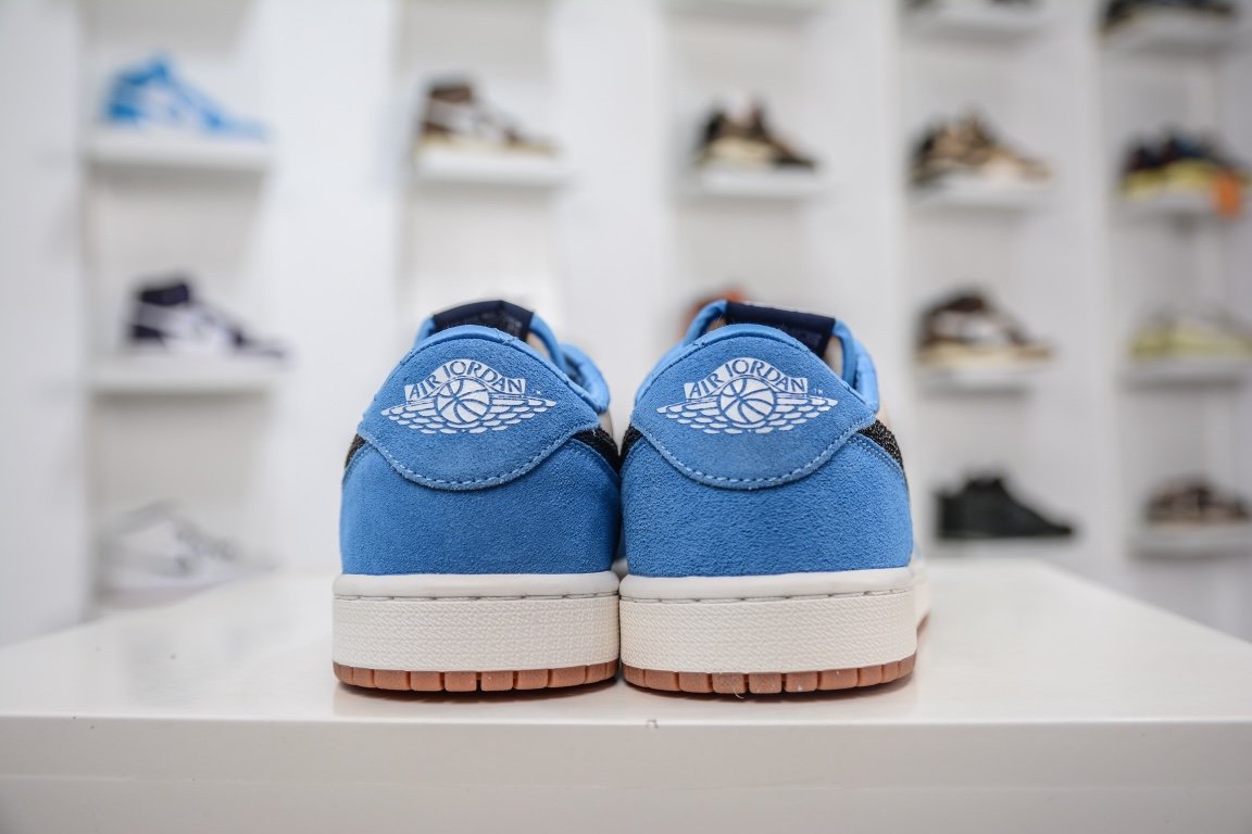 Кросівки Jordan 1 Retro Low OG Black Dark Powder Blue CZ0790-141 фото 2