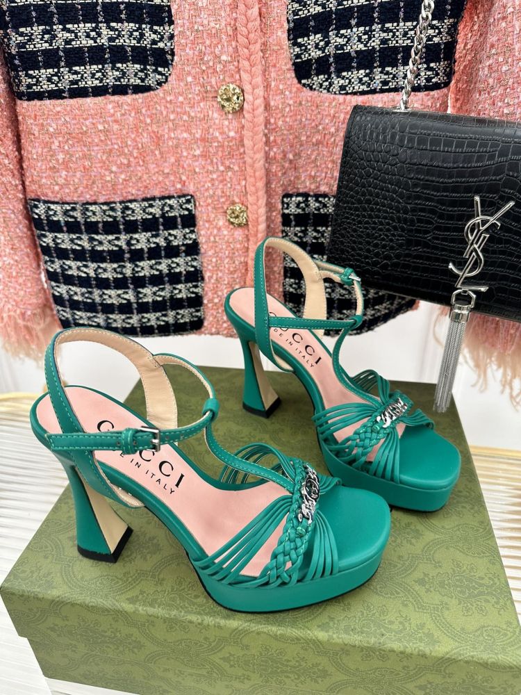 Sandals on thick heel and platform фото 3