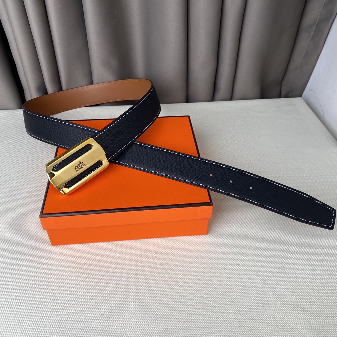 Male belt leather 3.8 cm фото 3