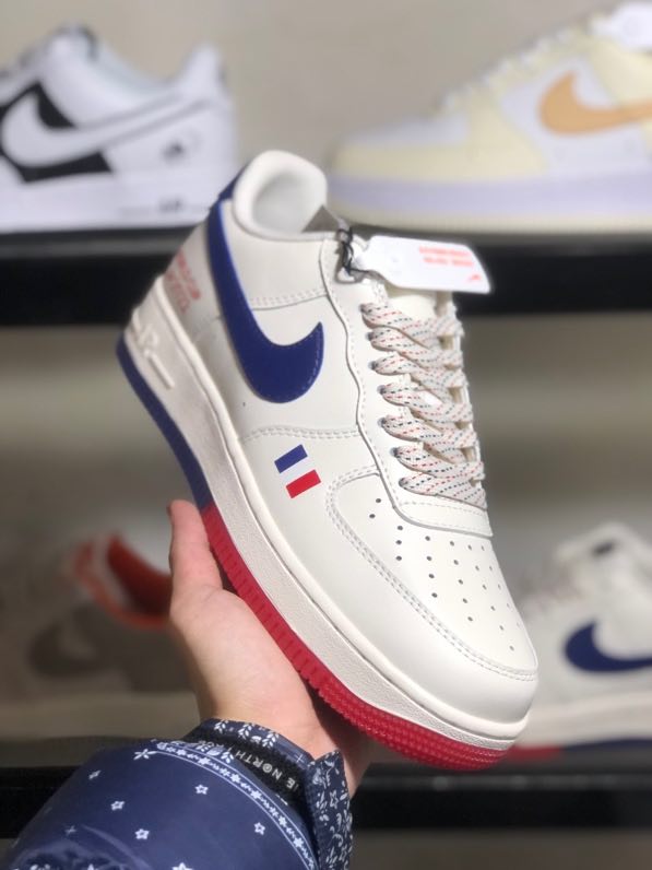 Кроссовки  Air Force 1 07 Low Red Blue France Limited