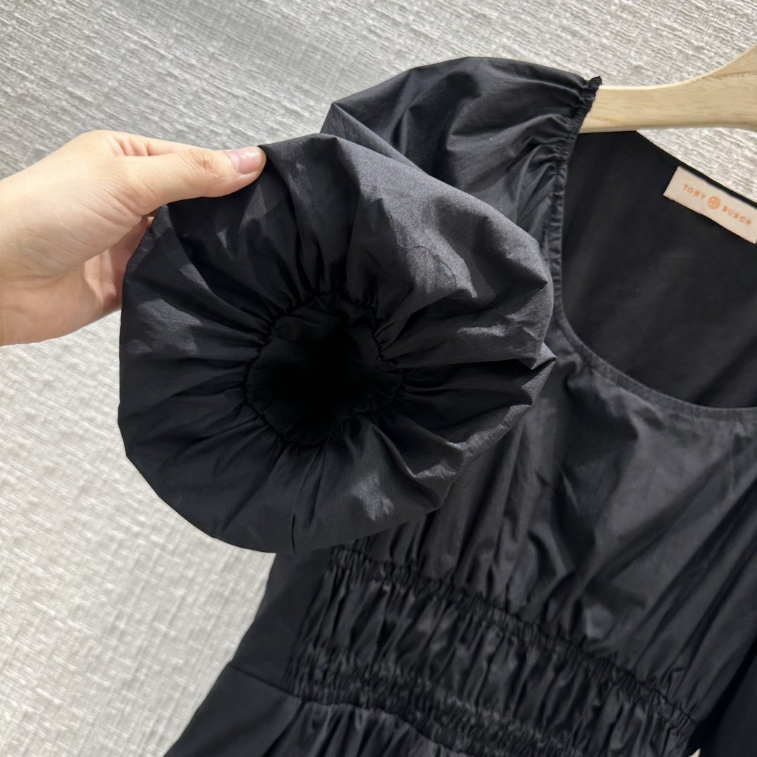 Плаття, Сукня з пишними рукавами, чорне фото 4