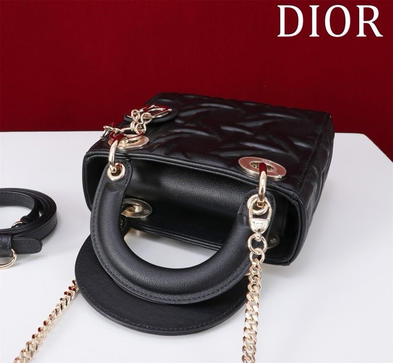 Сумка кожаная Lady Dior 17 см фото 5