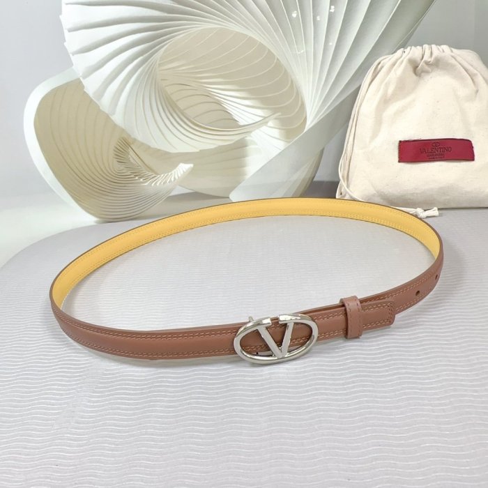 Belt leather female 2 cm