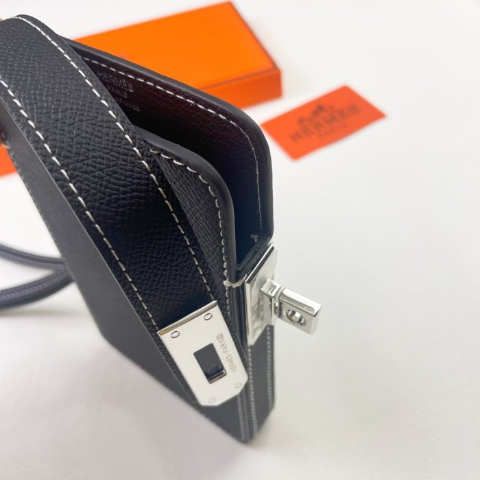 Кожаный чехол для телефона Hermes Hac a Box 17x10 см фото 6