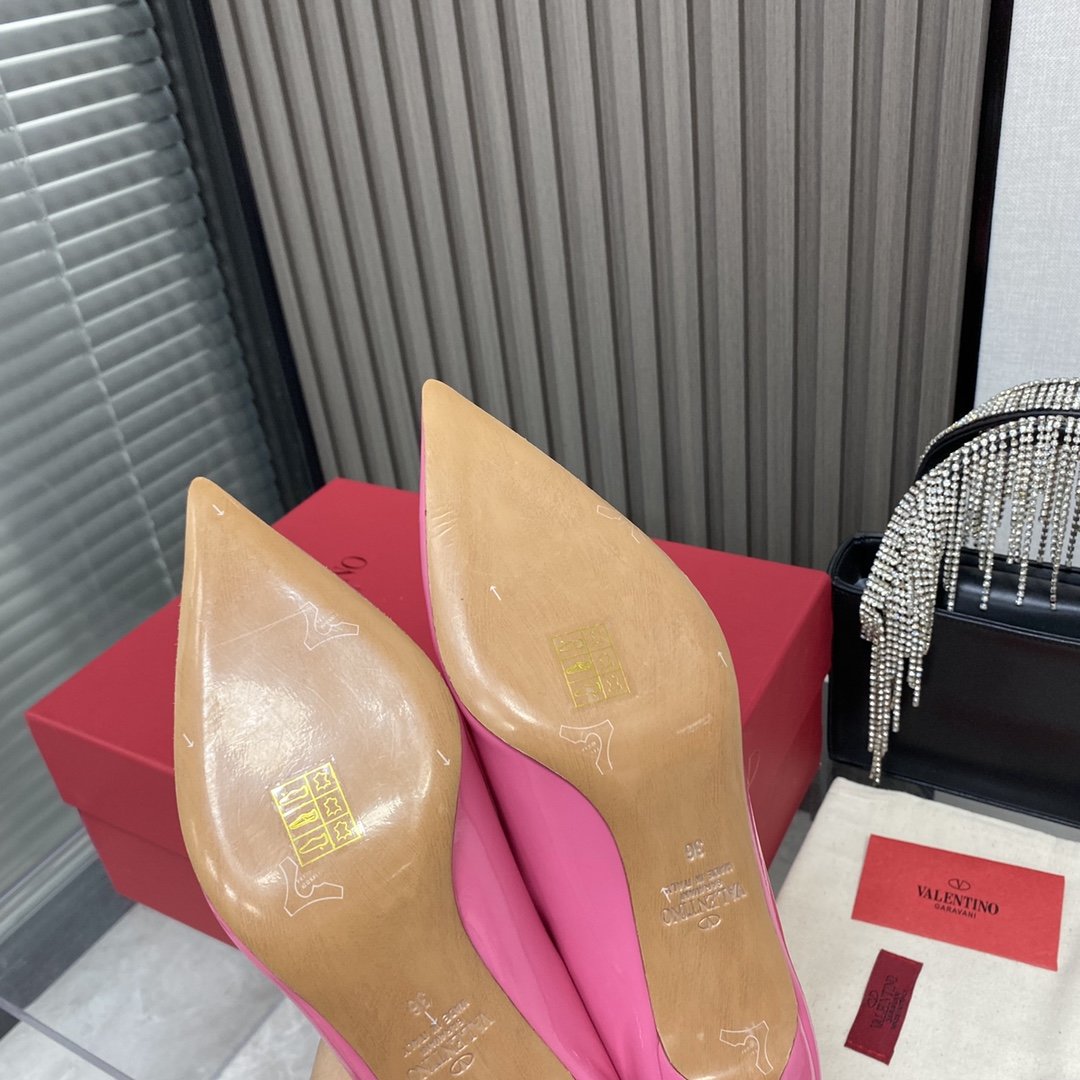 Туфлі з гострим носком рожеві фото 8