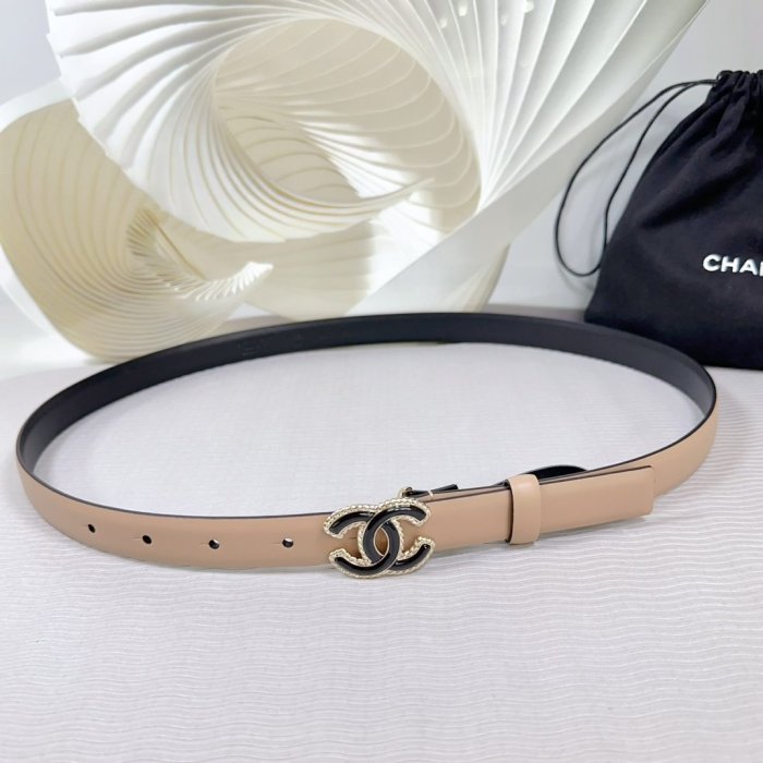 Belt leather female 2 cm