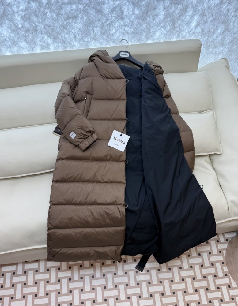 Long two-sided jacket Down jacket from collar of fox fur фото 8