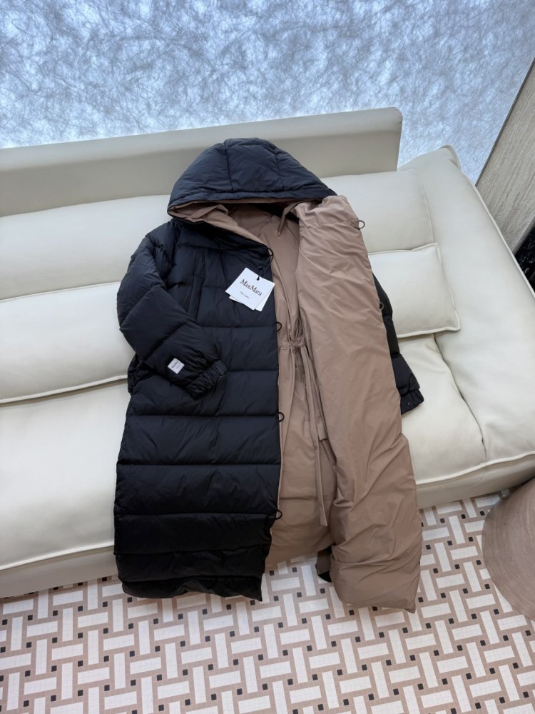 Длинная двусторонняя куртка пуховик фото 5