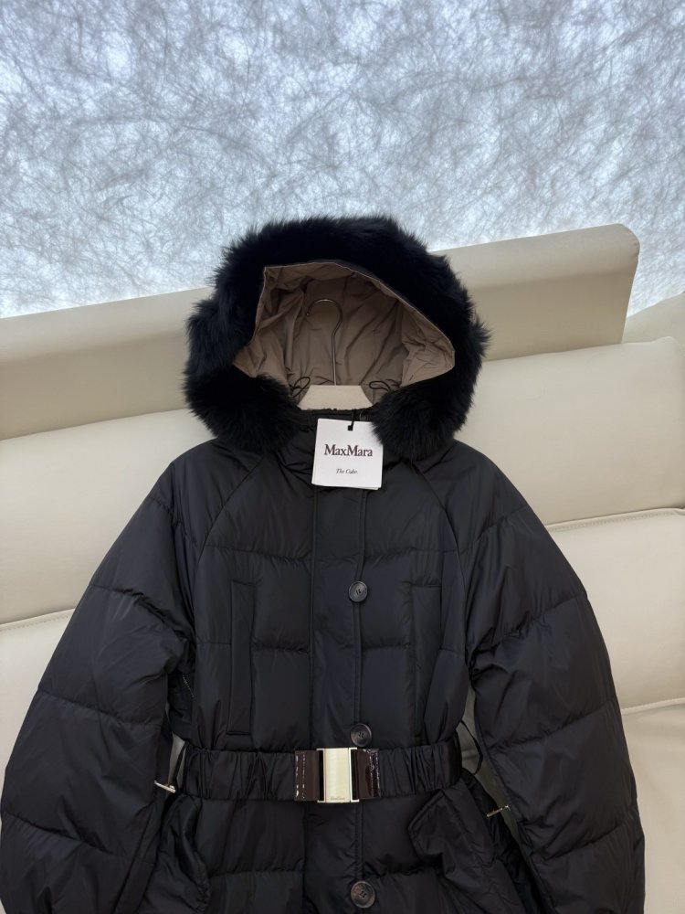 Довга двостороння куртка, комір з хутра лисиці фото 7