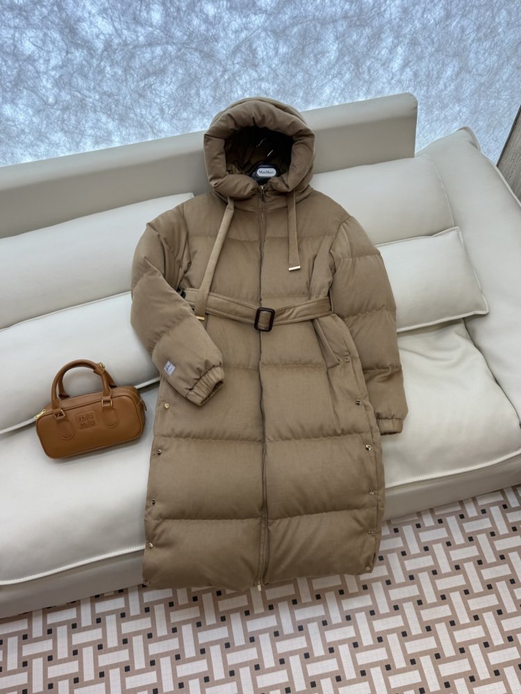 Довга куртка пуховик з капюшоном фото 3