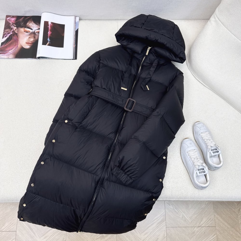 Длинная куртка пуховик женская