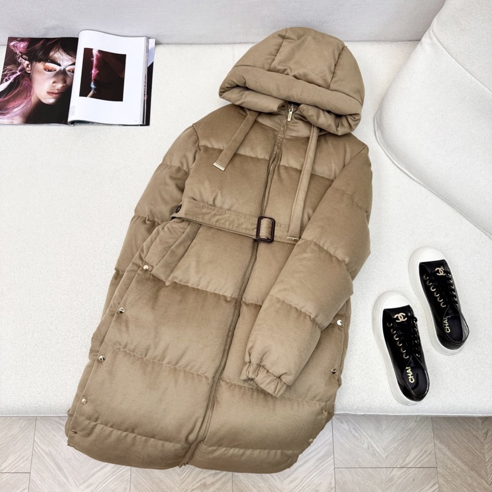 Длинная куртка пуховик женская