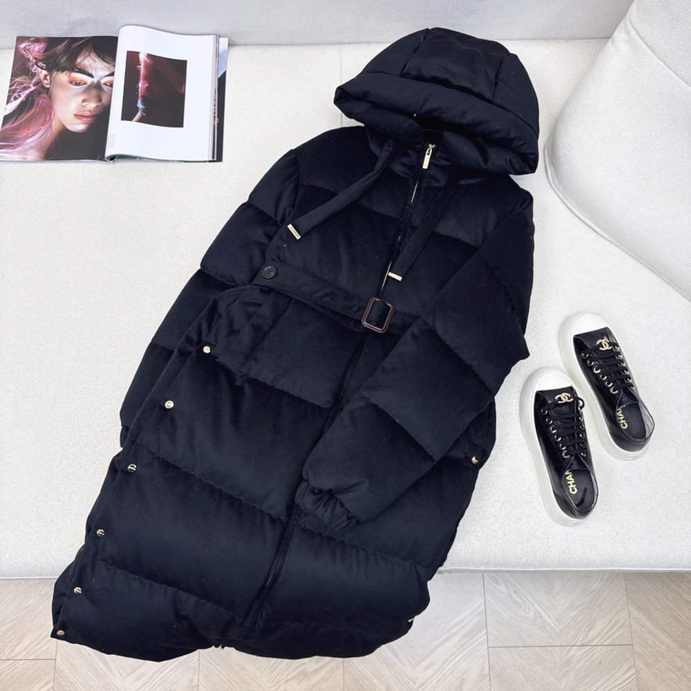 Длинная куртка пуховик женская