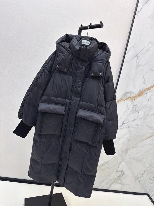 Long feather jacket from hood фото 4