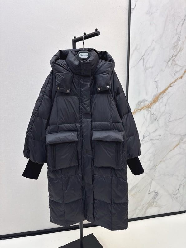 Long feather jacket from hood фото 7