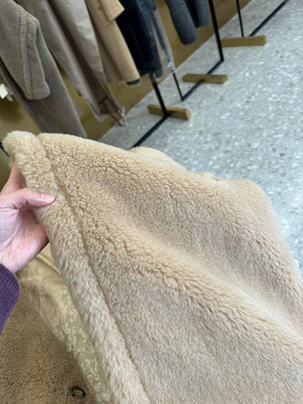 Длинное коричневое пальто Teddy Bear фото 6