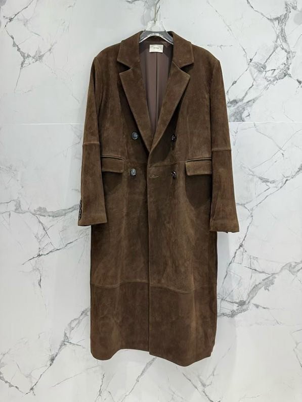 Long leather coat women's