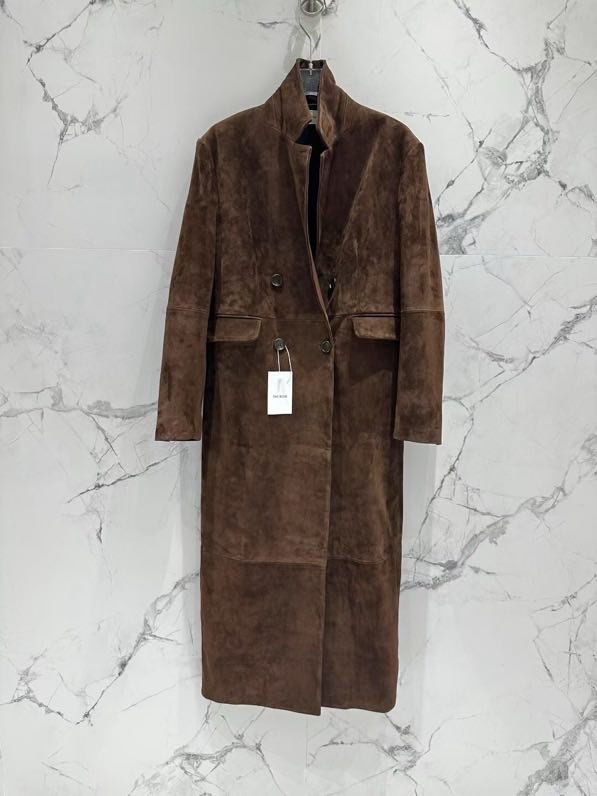 Long leather coat women's