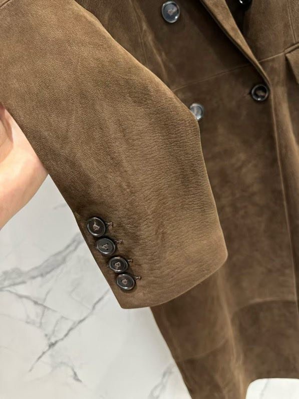 Long leather coat women's фото 2