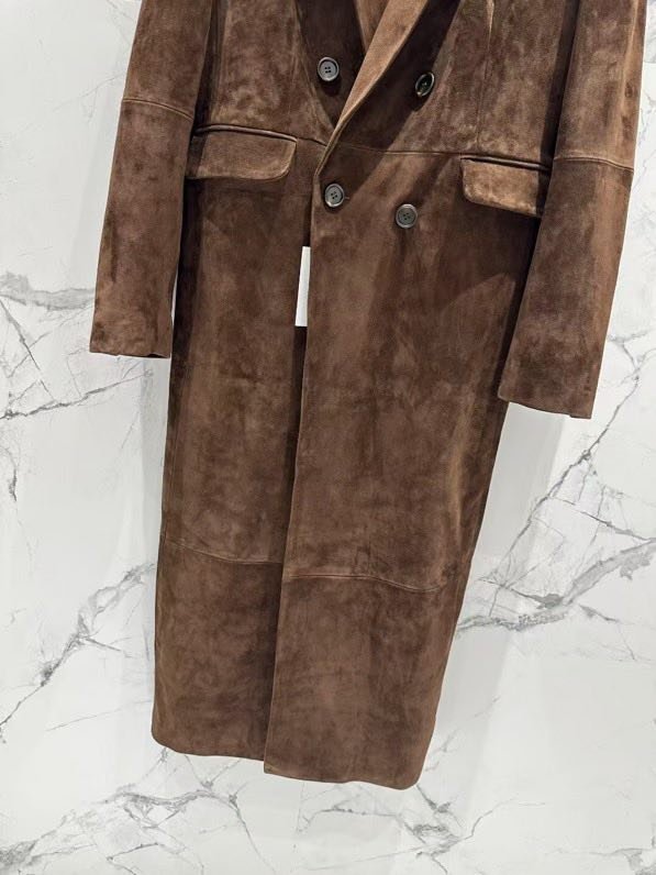 Long leather coat women's фото 3